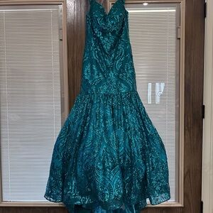 Tiffany Designs Jade/Green Sequined Prom Dress